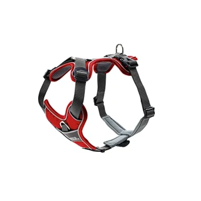 Abbildung von HUNTER DIVO Hundegeschirr, S, 45 56 cm, rot/grau