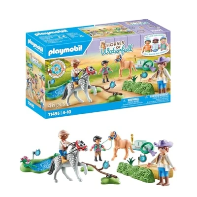 Abbildung von PLAYMOBIL Horses of Waterfall 71495 Ponyturnier, spannende Wettkämpfe für kleine Champions, mit umfangreichem Zubehör, detailreiches Spielzeug Kinder ab 4 Jahren