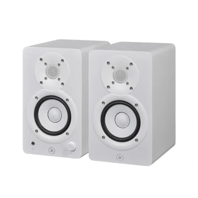 Abbildung von Yamaha HS3 Studiomonitore 2 Wege Aktivlautsprecher, Paar, Bassreflex 3,5&quot; 52W, Hohe Qualität, Flacher Frequenzgang, Fortschrittliche Raumsteuerung, für Musikproduktion, Inhaltserstellung Weiß