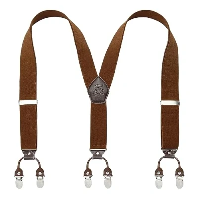 Abbildung von KANGDAI Herren Hosenträger 6 Clips Heavy Duty Men Braces Y Zurück 20 Farben Durable Elastic Verstellbare Starke Metall