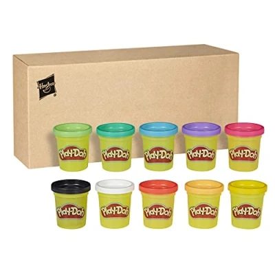 Abbildung von Play Doh Malkasten mit 10 Dosen zu je 56 Gramm, Spielzeug für Kinder ab 2 Jahren, fördert die Kreativität und Feinmotorik, tolles Halloween Geschenk