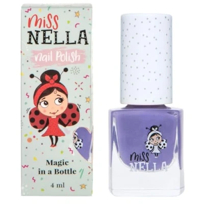 Abbildung von Miss Nella SWEET LAVENDER abziehbarer Nagellack speziell für Kinder, lila Glitzer, Peel Off Formel, ungiftig, wasserbasiert und geruchsneutral
