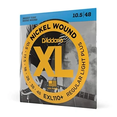 Abbildung von D&#039;Addario Gitarrensaiten E Gitarre Gitarren Saiten EXL110+ Regular Light Plus, 10.5 48 1 Stück