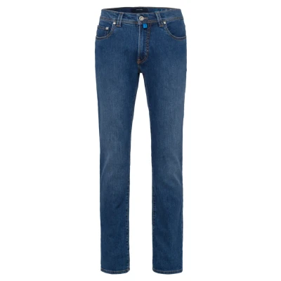 Abbildung von Pierre Cardin Futureflex LYON Rivet Jeans Straight Leg, Herren, Größe: 35x30, Ocean blue stonewash