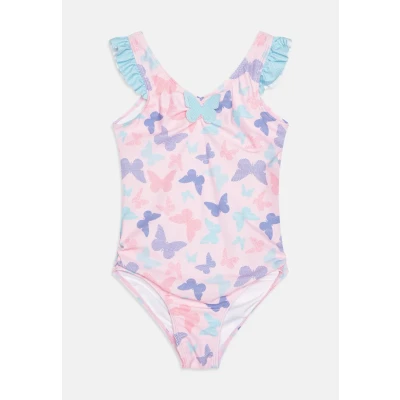 Abbildung von Playshoes UV Schutz Badeanzug Mädchen Schwimmanzug Badebekleidung, Schmetterlinge, 110/116