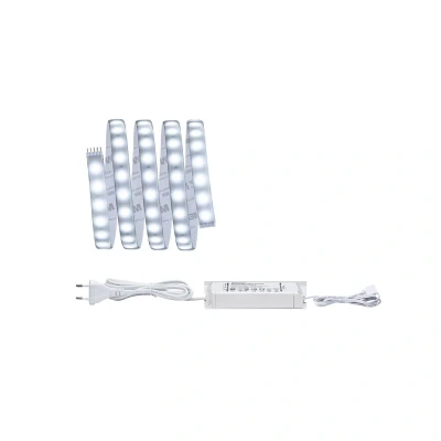 Abbildung von Paulmann 70667 LED Stripe MaxLED 500 Basisset 1,5m Tageslichtweiß 6500K beschichtet incl. 1x8,5 Watt dimmbar Lichtband Silber Lichtstreifen Kunststoff