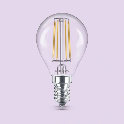 Abbildung von Philips LED Lampe E14 P45 4,3W 470lm 2700K Filament 3er Pack