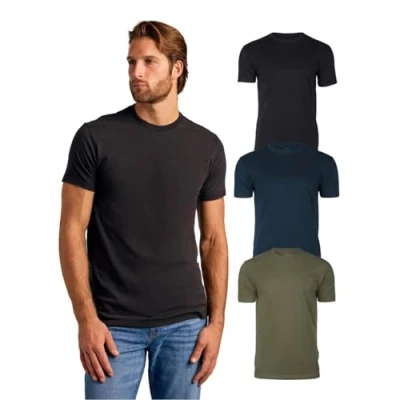 Abbildung von True Classic Herren T Shirts Kurzarm Rundhals Uni Shirt für Männer, Pack of 3, Variety, L