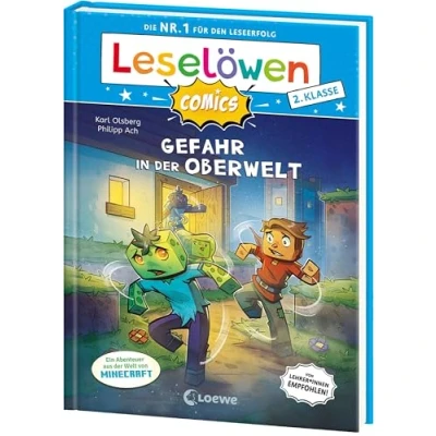 Abbildung von Leselöwen Comics 2. Klasse Gefahr in der Oberwelt: Ein Abenteuer aus Welt von Minecraft Die Nr. 1 für den Leseerfolg jetzt als Comic Buch! ... ABeZeh Erstlesebuch Kinder ab 7 Jahren