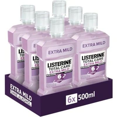 Abbildung von LISTERINE Total Care Extra Mild (6x 500 ml), schützende Mundspülung ohne Alkohol