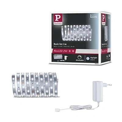 Abbildung von Paulmann 79856 LED Stripe MaxLED 250 Basisset 3m Daylight IP20 incl. 1x24 Watt Strip Lichtband 6500 K