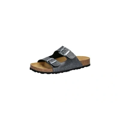 Abbildung von Lico Damen Bioline Platino Pantoletten, Schwarz/Silber, 39 EU