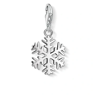 Abbildung von Thomas Sabo Damen Charm Anhänger Schneeflocke Club 925 Sterling Silber 0281 001 12