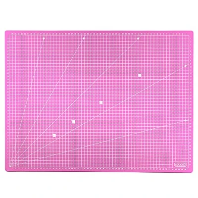 Abbildung von MAXKO Schneidematte A1 (90 x 60 cm), rosa, Bastelunterlage schnittfest, selbstheilend, beidseitig bedruckt, metrische Einteilung Schneideunterlage, Cutting Mat, Schreibtischunterlage