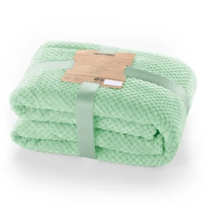 Abbildung von DecoKing Kuscheldecke 150x200 cm Pfefferminze Decke Microfaser Wohndecke Tagesdecke Fleece weich sanft kuschelig skandinavischer Stil Minze Henry