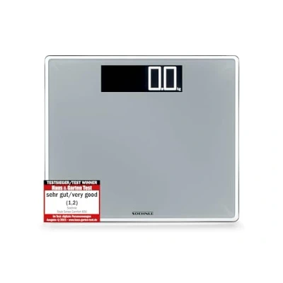 Abbildung von Soehnle Style Sense Comfort 600 Personen Digitalwaage mit Tragkraft bis 200 kg, Waage extragroßem LCD Display, Personenwaage für sicheren Stand