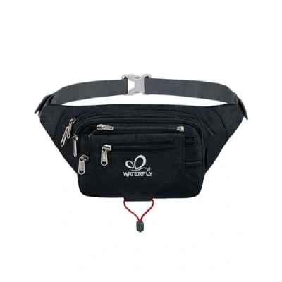 Abbildung von WATERFLY Bauchtasche Gürteltasche Damen und Herren Sport Hüfttasche für Laufen Fitness Joggen Wandern Dunkelgrau