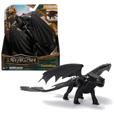 Abbildung von Dreamworks How to Train your Dragon, 22cm lange Basis Drachenfigur Ohnezahn, Spielzeug für Kinder ab 4 Jahren