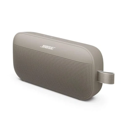 Abbildung von Bose SoundLink Flex Tragbarer Bluetooth Lautsprecher (2. Gen.), Außen mit naturgetreuem Klang, bis zu 12 Stunden Akkulaufzeit, staubdicht und wasserdicht, Sandstein