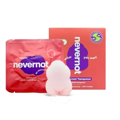 Abbildung von nevernot Softtampons, 150 Stück: Menstruationsschwamm mit optionalem Faden, 100% schadstofffrei, Super weicher Tampon, Einfach zu entfernen, Ideal für Sport, Sauna &amp; Schmerzpatientinnen