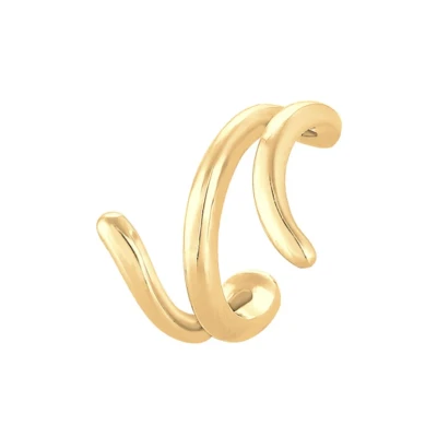 Abbildung von Elli Earcuff Twisted Ohrringe goldcoloured, Damen, Größe: One Size, Gold coloured