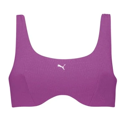 Abbildung von Puma SWIM Women Scoop Bikinitop, Damen, Größe: Large, Purple
