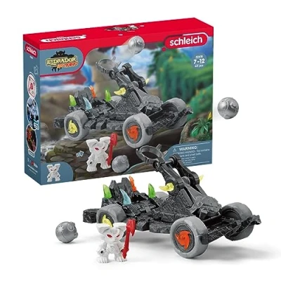 Abbildung von schleich 42618 Katapult mit Mini Creature, für Kinder ab 7 12 Jahren, ELDRADOR CREATURES Sammelfigur, Mehrfarbig/Meereswellen (Ocean Tides)