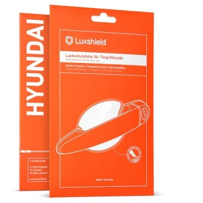 Abbildung von Luxshield Auto Türgriff Schutzfolie Griffmulde für Hyundai Tucson 4 (IV) NX4 I 2020 2024 Kratzschutz, Lackschutzfolie Transparent glänzend