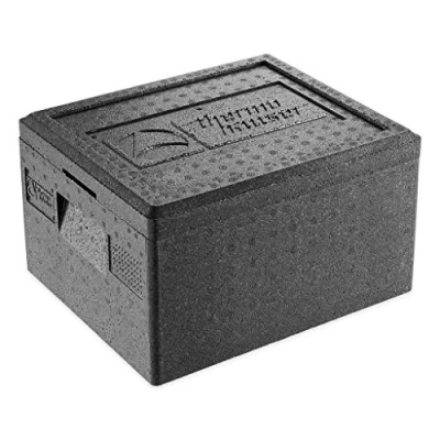 Abbildung von thermohauser EPP Thermobox GN 1/2 inklusive Deckel 14 Liter Volumen 39 x 33 23 cm, Schwarz