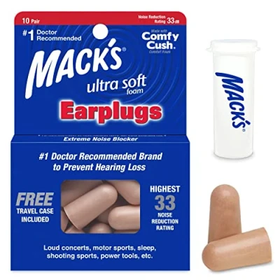 Abbildung von Mack&#039;s Ohrstöpsel, ultraweich, Schaumstoff, 10 Paar Beige