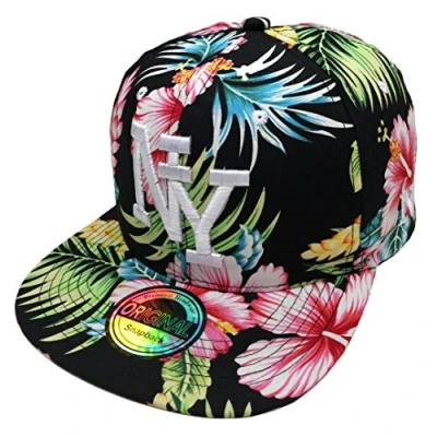 Abbildung von J26 Kids Kinder Snapback USA Cap Teenie Kappe Basecap Mütze Trucker Cappy Sport NY (Blumen)