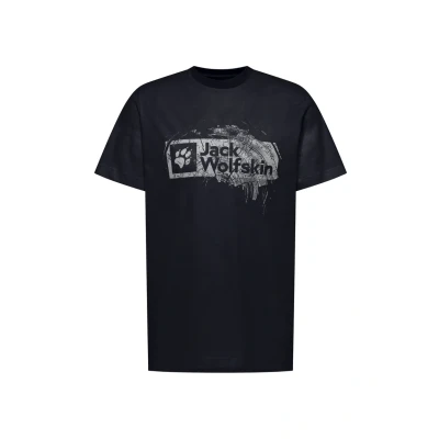 Abbildung von Jack Wolfskin Brand T M Tshirt print, Herren, Größe: XL, Wood dark navy