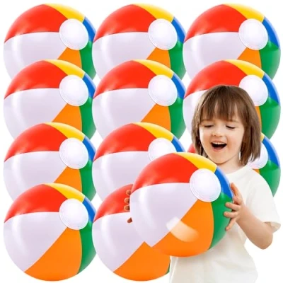 Abbildung von JOYIN 12 Stück Dia16 /40cm Wasserball aufblasbar,Strandball Aufblasbar, Kinder und Erwachsene Sommer Pool Party Spielzeug, Strand Favors