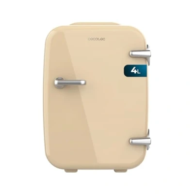 Abbildung von Cecotec Mini Kühlschrank Bolero MiniCooling 4L Havanna Cream, Betrieb mit 12V 220V, Kompatibel Auto und Wohnwagen, Kühl Heizfunktion, Temperaturbereich 5 65º, Einfacher Transport.