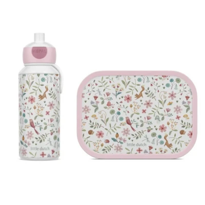 Abbildung von Mepal Pausenset Campus Little Dutch Set für Kinder mit Pop up Trinkflasche &amp; Lunch Box die Schule oder unterwegs Spülmaschinenfest 400 + 750 ml Fairy Wonders