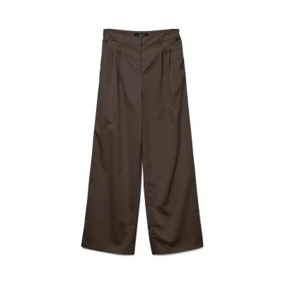 Abbildung von Vero Moda Vmnila Loose DAD Stoffhose, Damen, Größe: 34x32, Chocolate brown