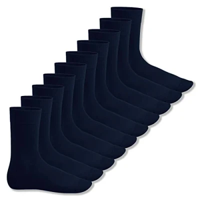 Abbildung von Footstar Herren &amp; Damen Baumwollsocken (10 Paar) Klassische Socken aus Baumwolle Everyday! Marine 43 46