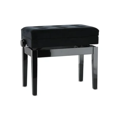 Abbildung von GEWA Pianobank Deluxe Compartment schwarz hochglanz, mit Notenfach