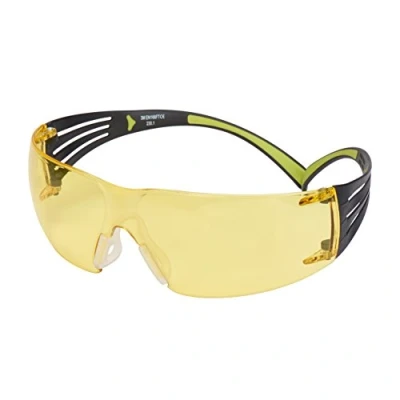 Abbildung von 3M SF403AF Schutzbrille SecureFit, Gelb, Rahmen Schwarz/Grün