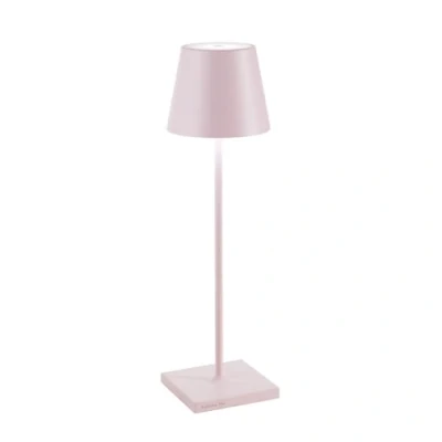 Abbildung von Zafferano, Poldina Pro Lampe, Kabellose, Wiederaufladbare Tischlampe mit Touch Control, Auch für den Außenbereich Geeignet, Dimmer, 2200 3000 K, Höhe 38 cm, Farbe Rosa