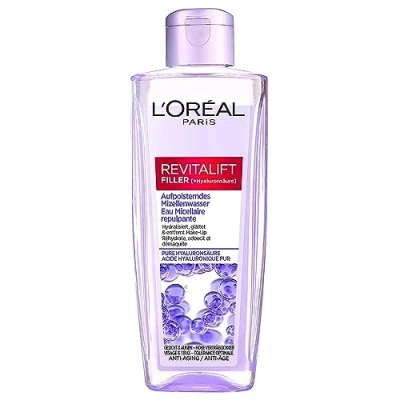 Abbildung von L&#039;Oréal Paris Aufpolsterndes Hyaluron Mizellenwasser, Anti Aging Gesichtsreinigung, Reinigung mit purer Hyaluronsäure, Make up Entferner, Revitalift Filler, 200 ml