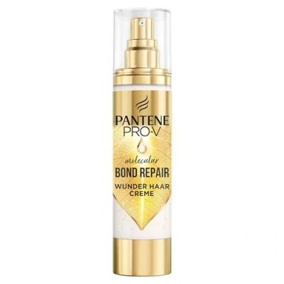 Abbildung von Pantene Pro V Molecular Bond Repair Leave In Wunder Haarcreme 90ml, Haarpflege mit Konzentrierter Formel für Alle Geschädigten Haartypen, Nährt &amp; Stärkt das Haar, Repariert Spliss, Hitzeschutz