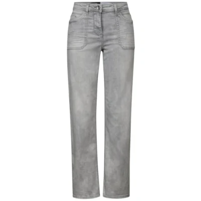 Abbildung von Street One WIDE LEG Flared Jeans, Damen, Größe: 30x28, Grau