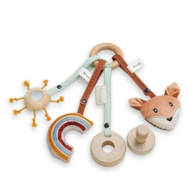 Abbildung von hauck Play Catching S, Fox Baby Aktivitätsring ab Geburt Kompatibel mit Tray Spielbrett für Alpha+, Beta+ &amp; Arketa Holzhochstuhl, Kinderwagen Spielzeug Fördert Auge Hand Koordination