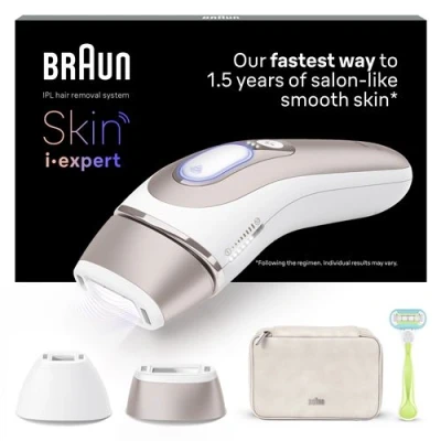 Abbildung von Braun Smart IPL 7 Skin i·expert, Gratis App, Haarentfernungsgerät Damen, sichtbare Haarentfernung, Designed In Germany, 4 Aufsätze, Venus Rasierer, Alternative zu Laser PL7387