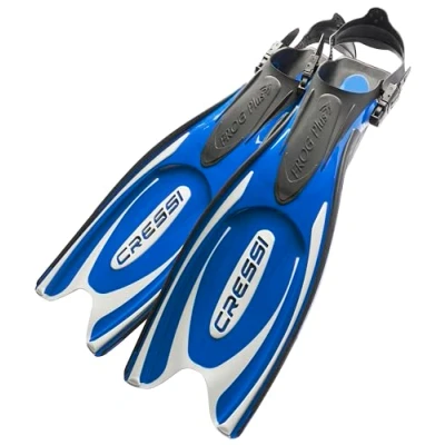 Abbildung von Cressi Herren Flossen Frog Plus, blau/sliber, 42/44, BF202042