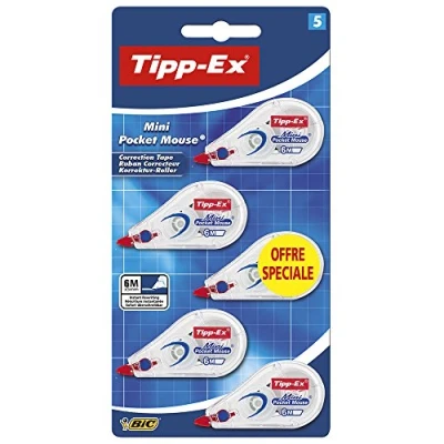 Abbildung von Tipp Ex Mini Pocket Maus Korrekturroller, Blisterverpackung mit 5 Stück