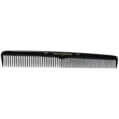 Abbildung von HERCULES SÄGEMANN Premium Haarschneidekamm Hochwertiger Naturkautschuk Kamm für präzise Schnitte und sanft zu Haar Kopfhaut. Farbe: Schwarz Größe: 7 Zoll