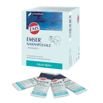Abbildung von Emser Nasenspülsalz physiologisch zur Vorbeugung von Erkältungen, Allergien und Nasenpflege / 50 x 2,5 g Beutel