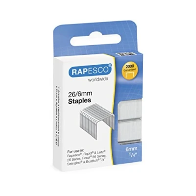Abbildung von Rapesco S2662MA3 26/6mm (No.56) Verzinkte Heftklammern, 2000 Stück